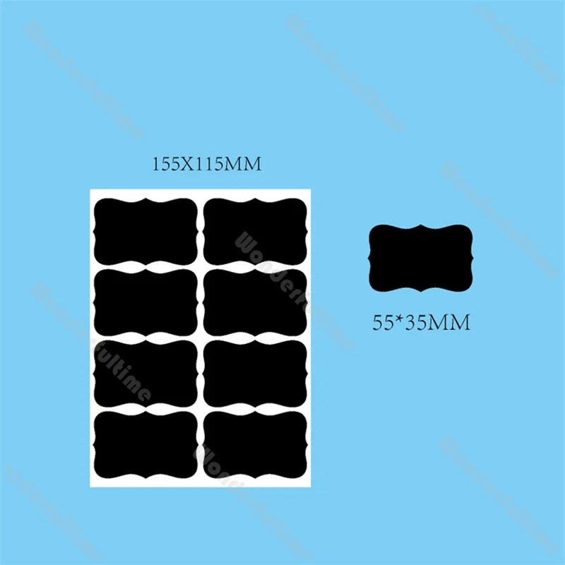étiquettes autocollantes rectangulaires rondes noires diy blancs organisateur cuisine panneau tableau marquage