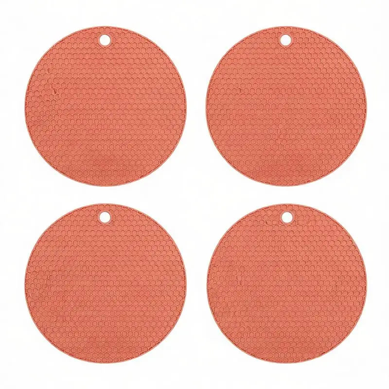 tapis protection cuisine silicone bleu orange vert gris texture moderne nid d'abeille