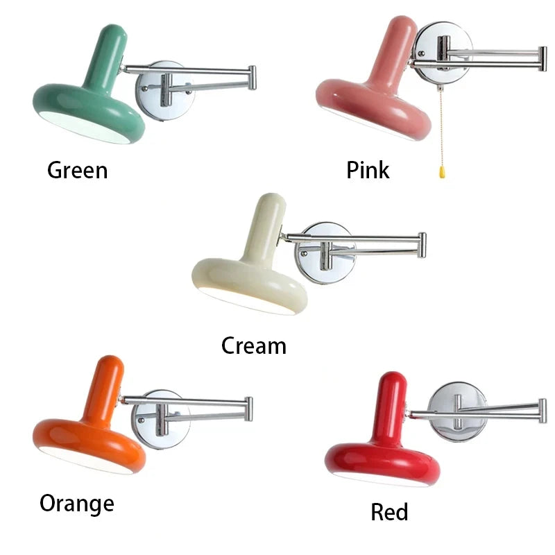 lampe murale articulée crème moderne ampoule E27 réglable hauteur bas led