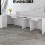comptoir accueil moderne blanc tiroirs rangement mobilier commercial luxe minimaliste