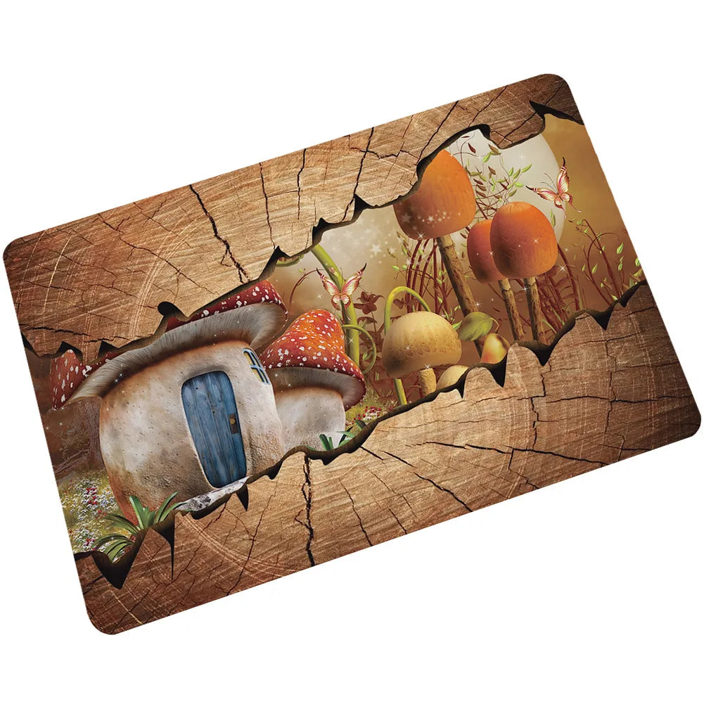tapis sol antidérapant motif nature 3d effet cracké intérieur extérieur cuisine bain porte