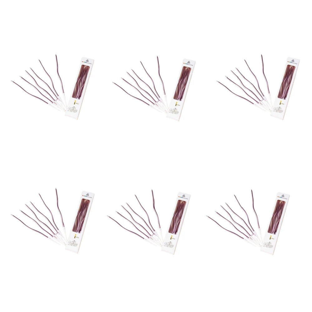bougies flexibles bougie d'art beeswax flamme colorée violet doré rose vert blanc rayures ondulées