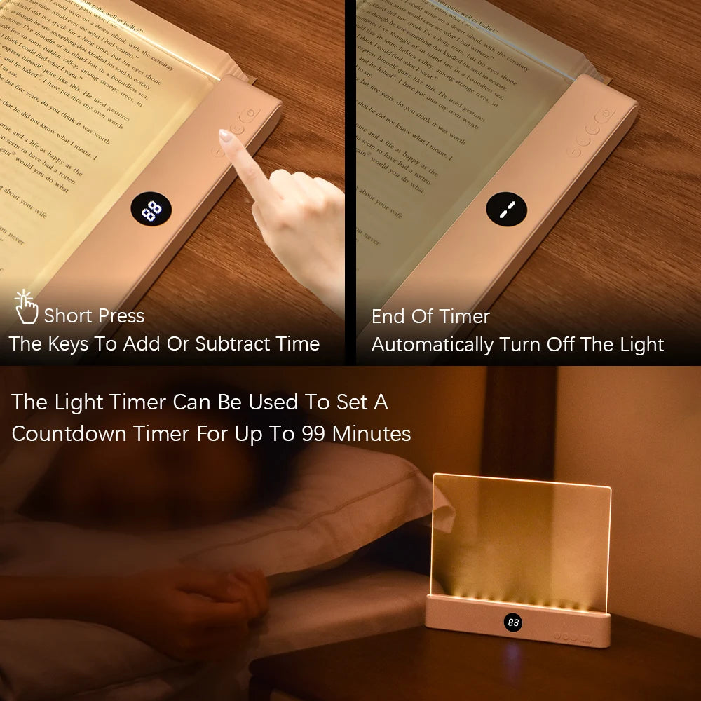 lampe lecture led veilleuse températures couleur gradation continue rechargeable usb minuterie moderne blanc opacité