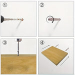 supports murals modernes anti dérapants vis marron foncé 100mm 12mm 7mm 10mm 6pcs