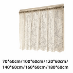 rideau dentelle beige clair classique transparent crochet 70x60cm 100x60cm chambre cuisine bureauhôtel