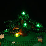 lampe led lego construction vert brun anneaux comté décoration diy floconnels motifs floraux architecture