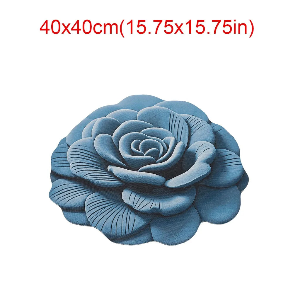 tapis fleur rose relief moderne polypropylène maison chambre rouges bleus verts violets noirs blancs