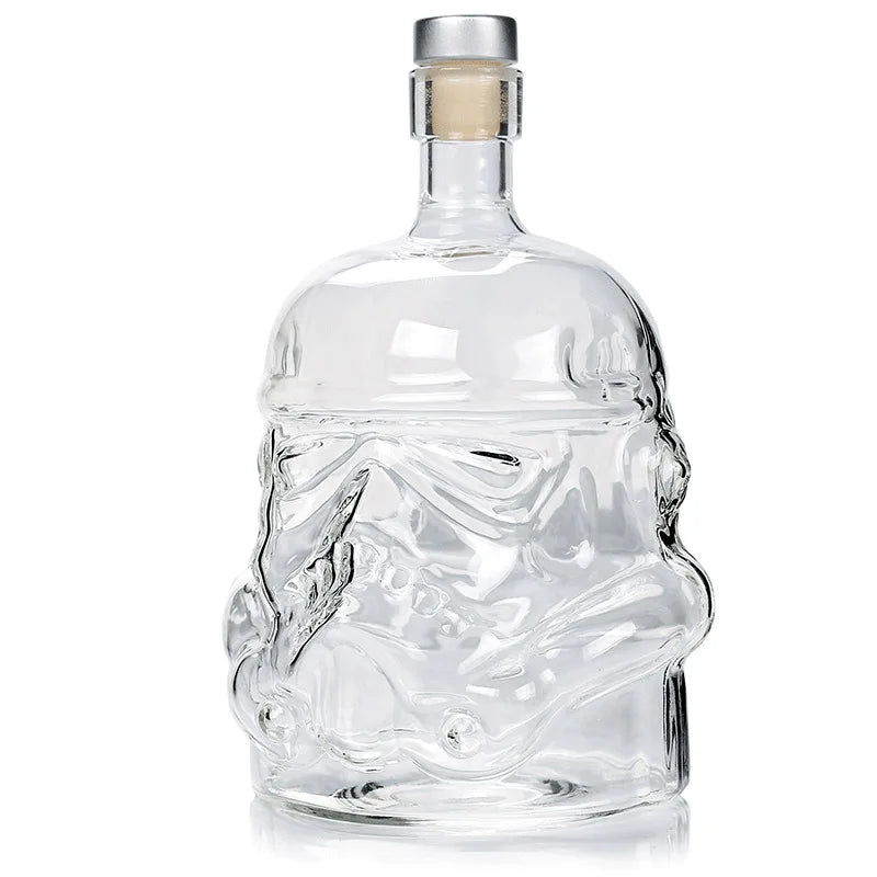 set décanter verres liqueur transparent star wars stormtrooper geek collector ambré argenté 25oz 10oz