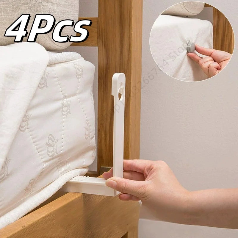 fixations antiderapantes draps housses couettes maison blanc gris modernes minimalistes visibles plastique