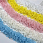 ruban dentelle plissée tulle polyester 10cm large franges moderne élégant accessoire cheveux