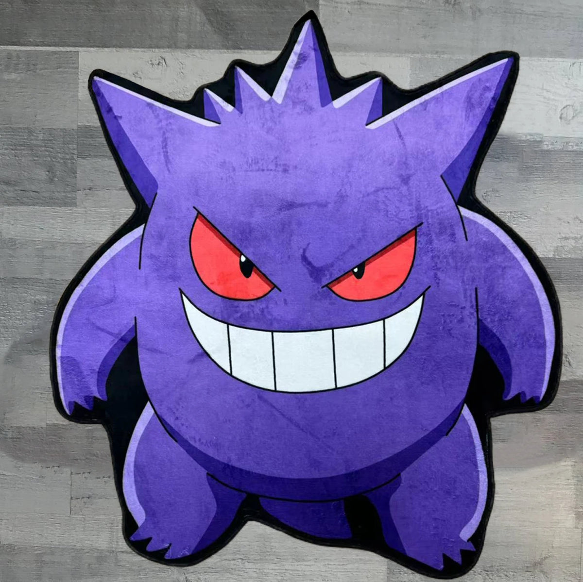 tapis flanelle violet gengar dessin animé chambre salon décoration enfant acg anime pokemon 50cm