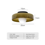 lampe moderne blanc vert jaune marron rond translucide adhésif ampoule G9 5W 25cm