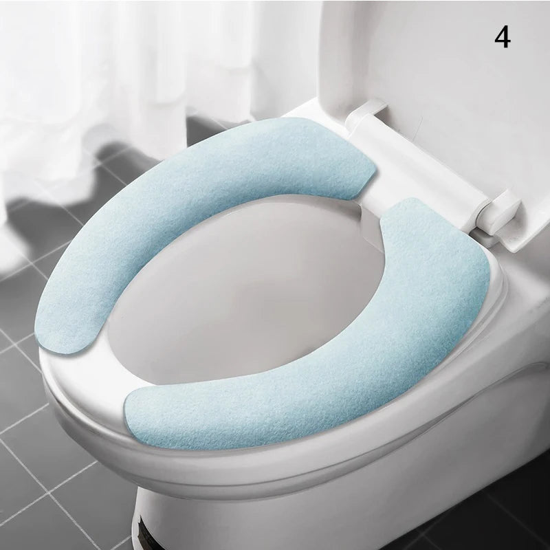 coussin toilette velours adhésif réutilisable lavable confortable jaune gris orange bleu rose violet