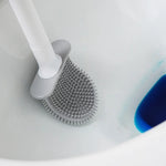 brosse wc silicone gris blanc moderne support mural facile nettoyer respectueux environnement durable bristles