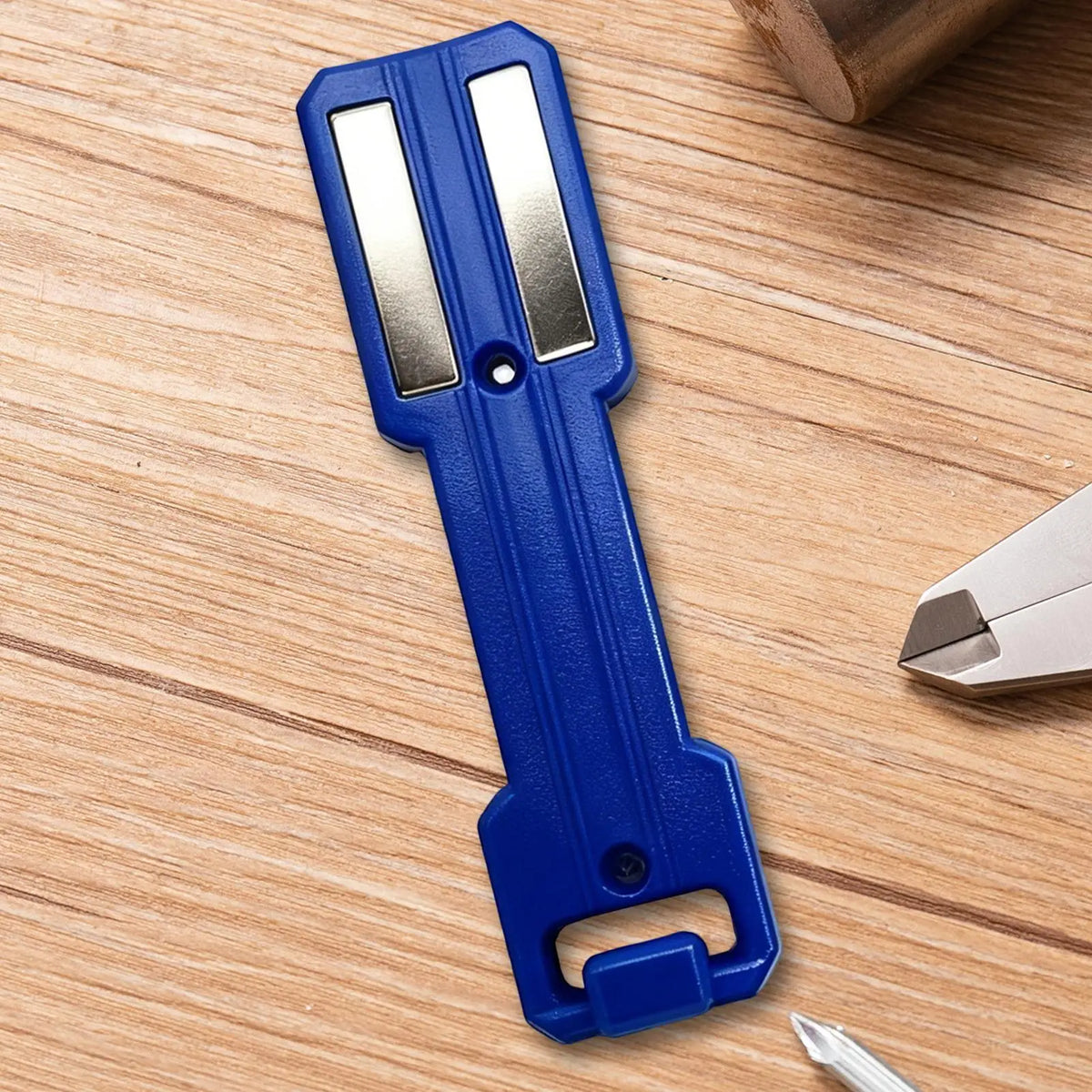 porte aérosols magnétique bleu support mural imperméable stockage salle bain organisation pratique double