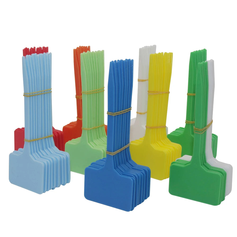 étiquettes jardinage bleu vert rouge blanc pratiques simples rectangulaires pointues 10 pièces