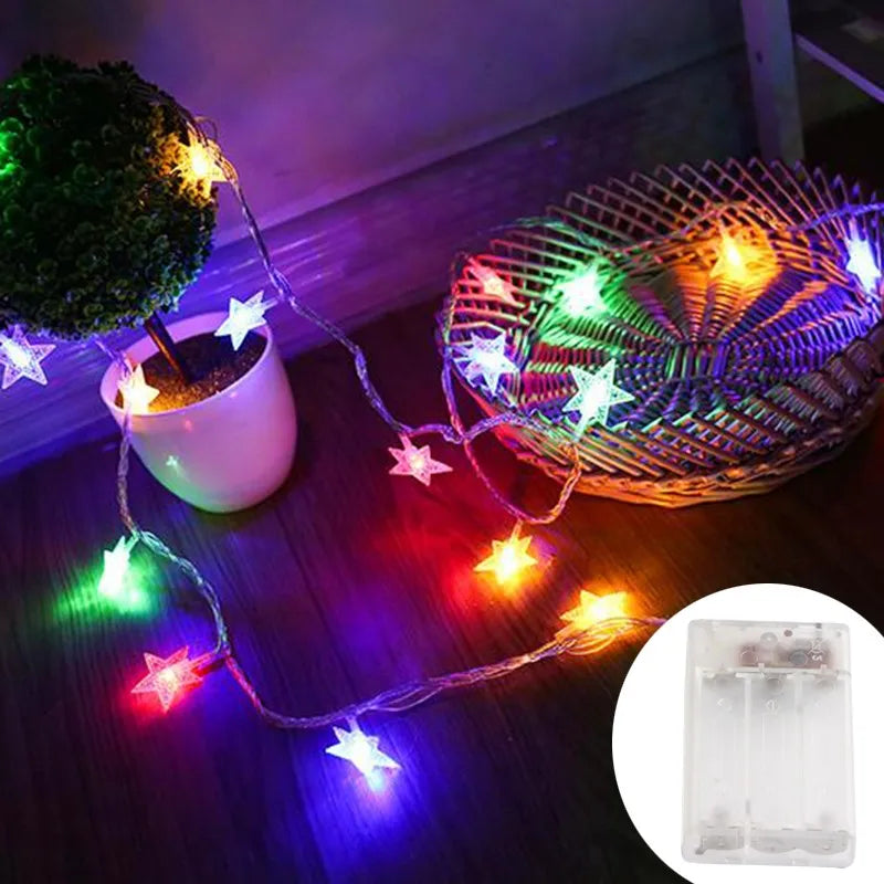 guirlande lumineuse led étoiles blanches décoration extérieur jardin mariage fête maison usb moderne blanc