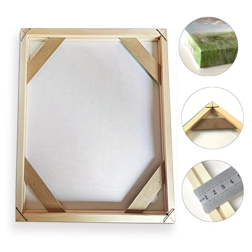 cadre photo bois assemblage moderne rectangle table mur décoration affiche impression toile
