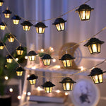 guirlande lumineuse led noir doré hexagonale vintage translucent 10 20 led batterie ramadan mariage