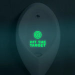 sticker urinoir blanc cible verte hit target lumineux salle bain décoration moderne pvc