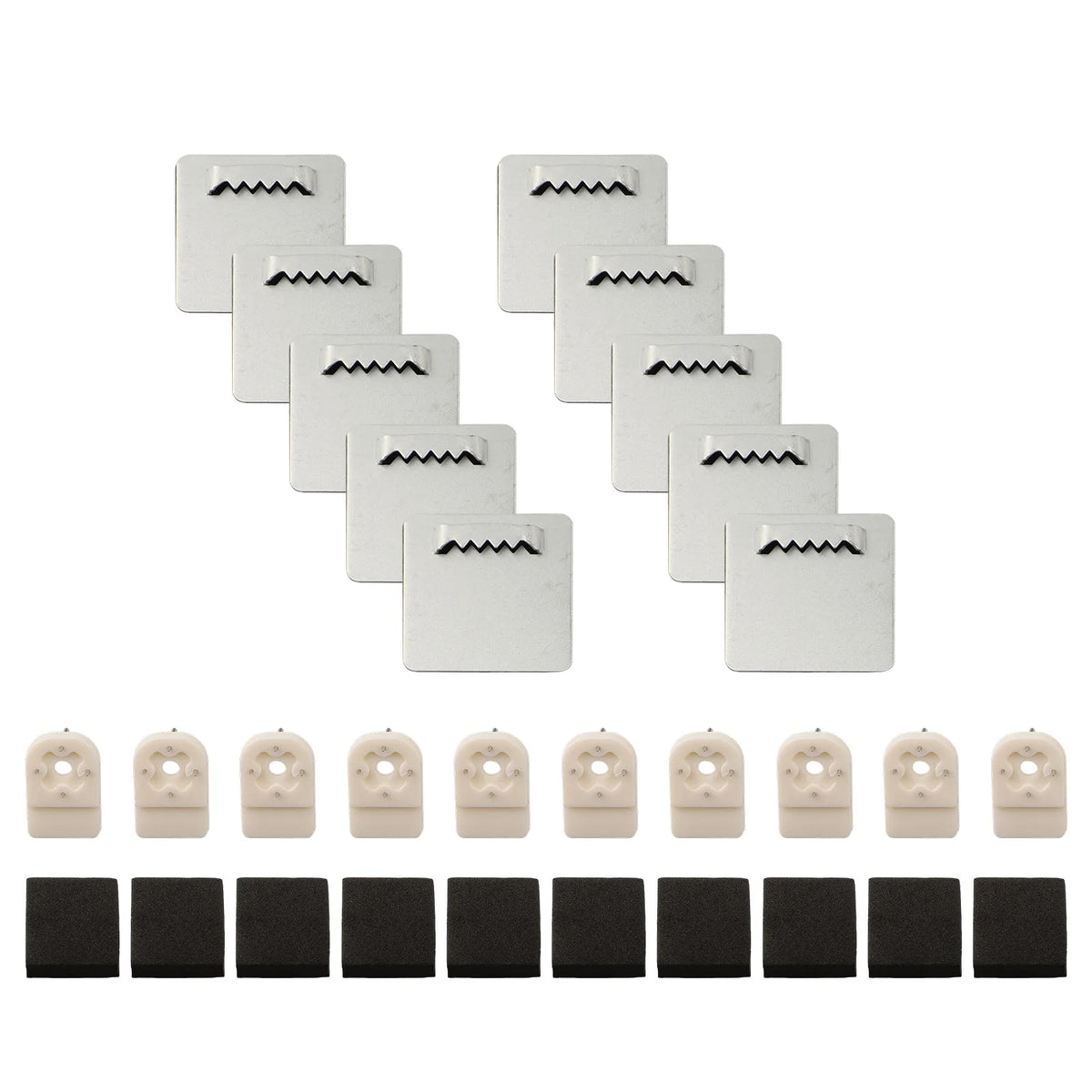 clips fixation photo blanc noir dents scie modernes pratique métal invisible