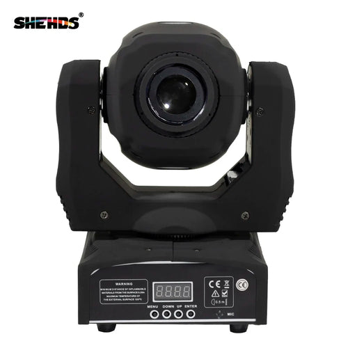 projecteur led 60w gobo effet lumière scène dj professionnel contrôle dmx rotation noir