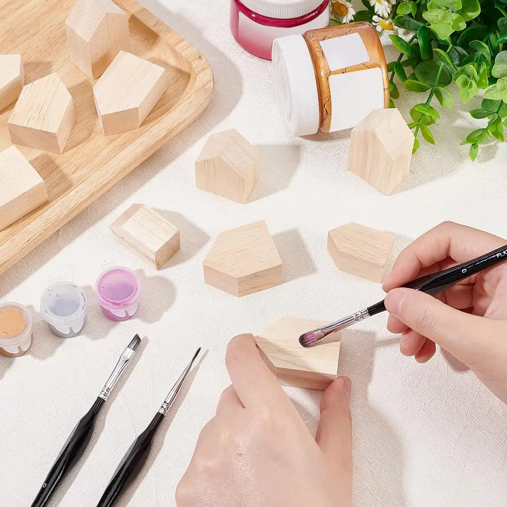 Découpe précise au laser des blocs en bois maison