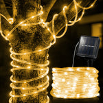guirlande lumineuse solaire extérieure étanche led jardin terrasse décoration Noël arbre pelouse moderne transparente