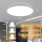 lampe minimaliste noir réglable télécommande éclairage maison salon led 30w 40w 3000k 4000k 6500k
