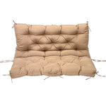 coussin balançoire extérieur gris capitonné imperméable rubans fixation banc jardin moderne