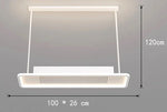 plafonnier led moderne blanc rectangulaire grille ventilation salon chambre minimaliste
