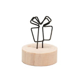 clips papier noir forme voiture oiseau étoile cœur minimaliste support bois