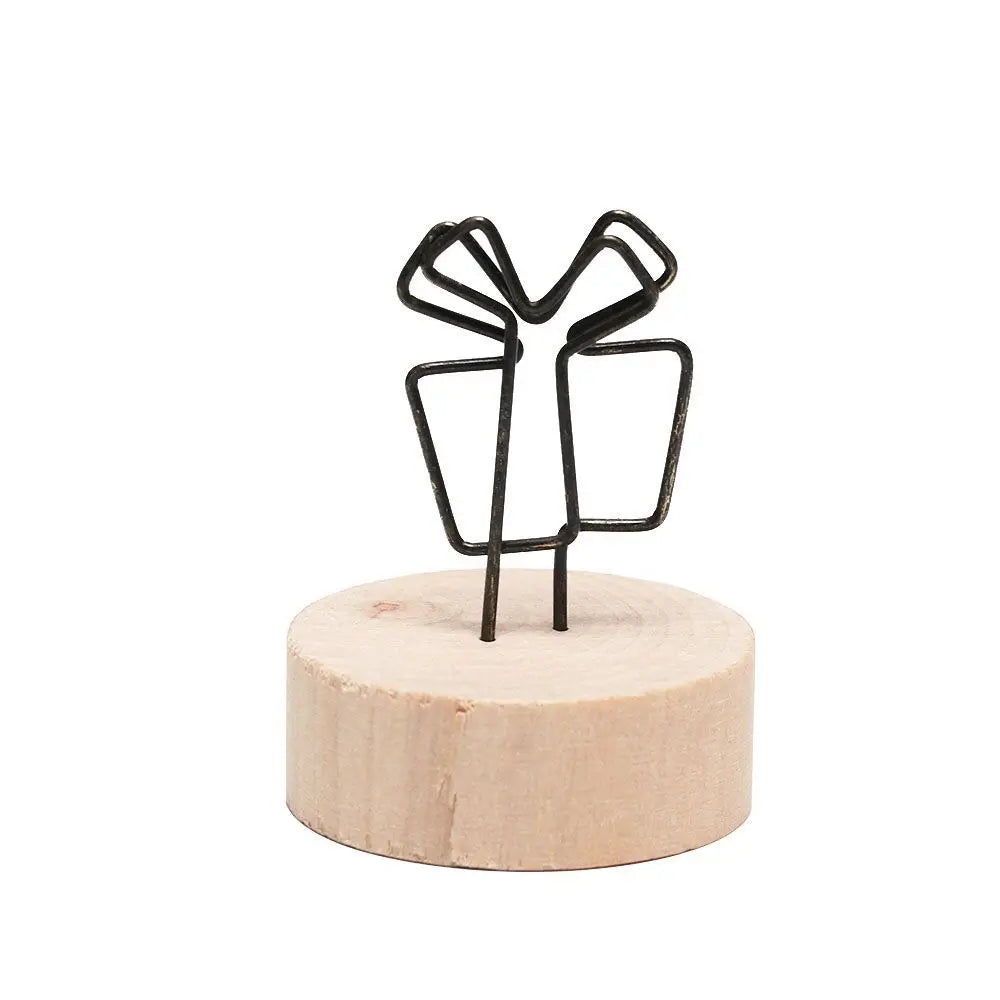 clips papier noir forme voiture oiseau étoile cœur minimaliste support bois