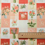 tissu coton imprimé floral vintage motifs champêtres opaques bricolage popeline 145cm DIY