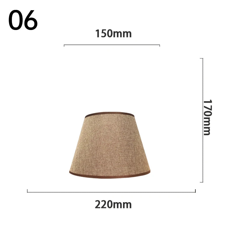 abat jour tissu lin opaque rustique bohème décoration intérieure lampe table moderne chambre
