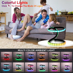 lampe led moderne noire télécommande lumière rvb usb minimaliste ambre adjustable