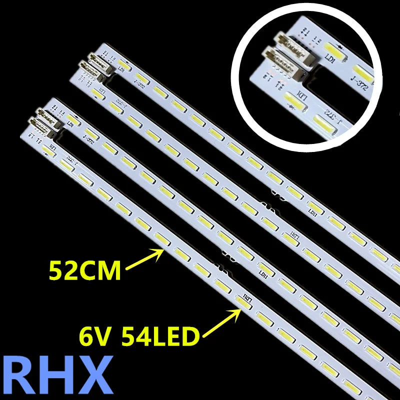 ruban led blanc 54 led 52cm moderne clips fixation 6v