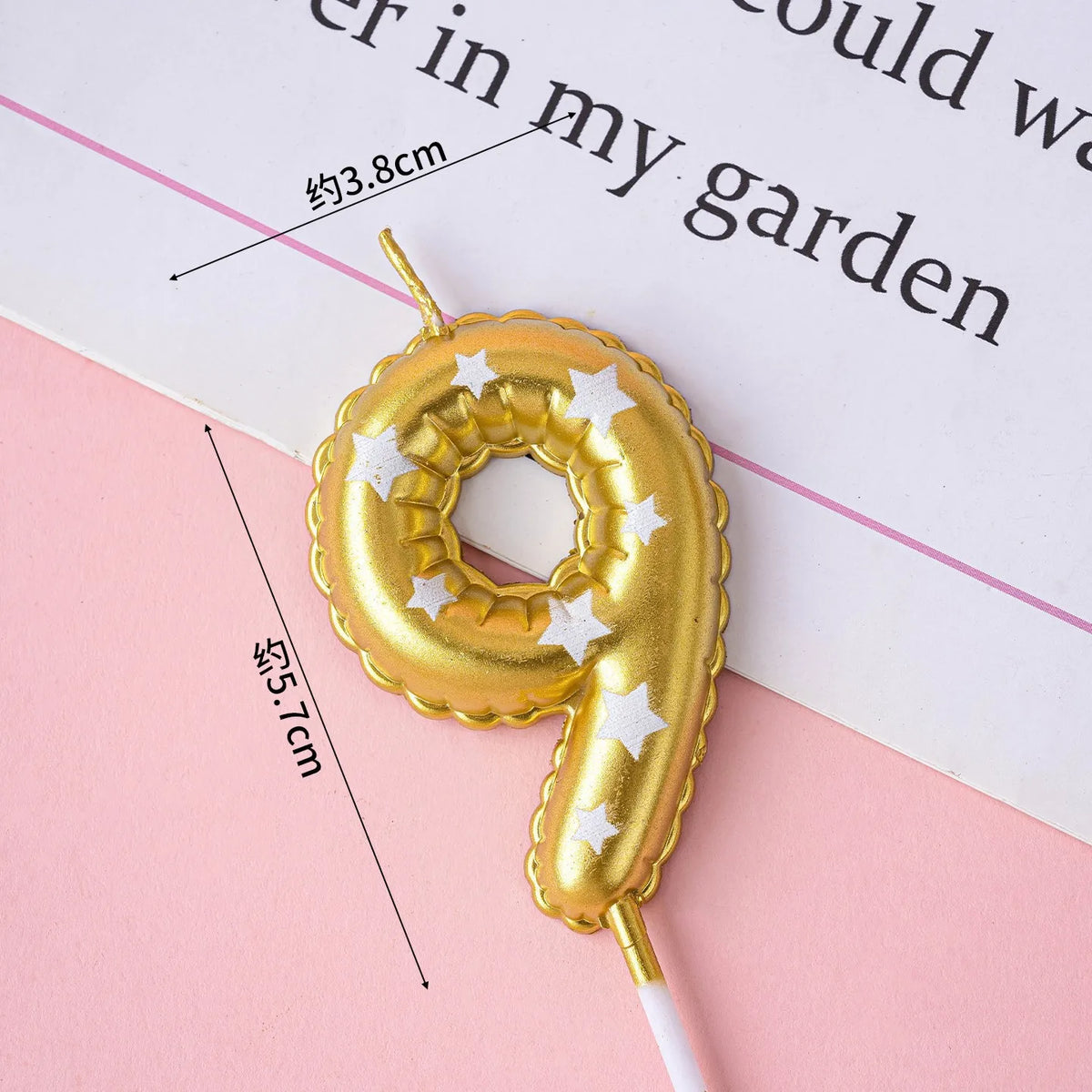 bougies chiffres or étoiles blanches anniversaire baby shower saint valentin festive modernes piquées fixations