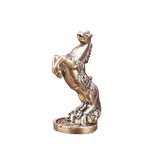 statue équestre bronze figurative détaillée traditionnelle asiatique dorée décoration maison