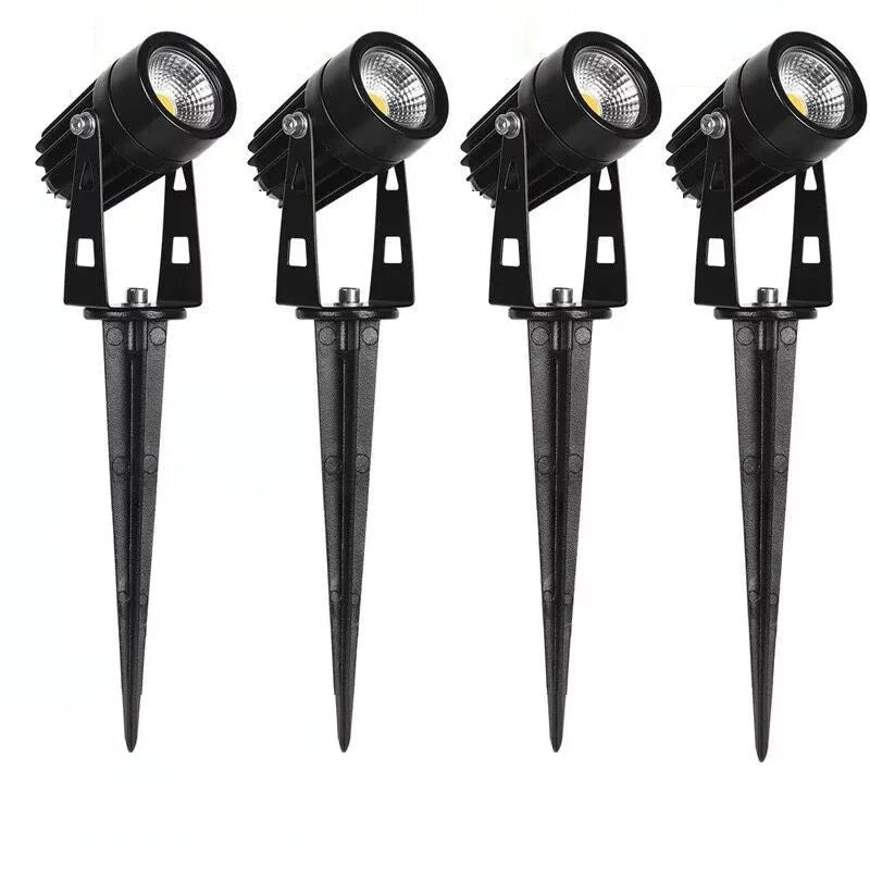 projecteurs solaires led ip65 étanches 5m câble moderne noirs opaquesextérieur jardins allées