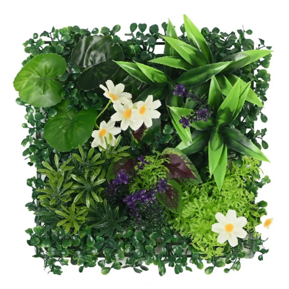 panneau mural végétal artificiel feuilles diverses moderne intérieur branches naturel clips opaques