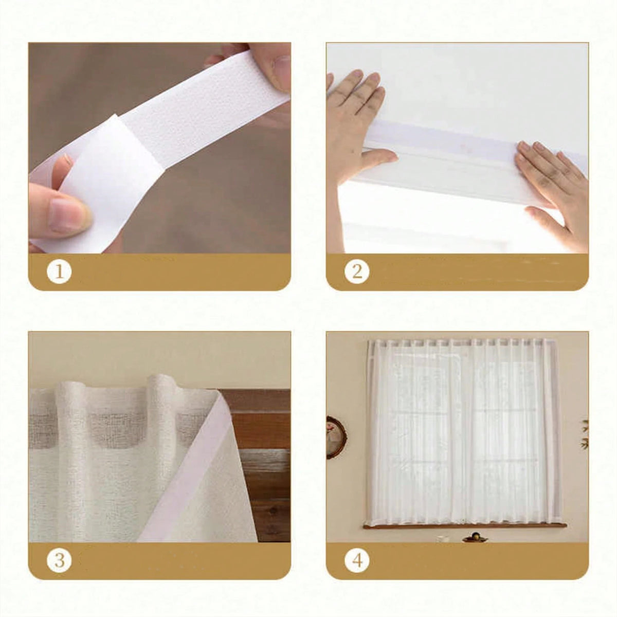 rideau blanc translucide classique toile lin fenêtre plate polyester ruban fixations 100x200cm