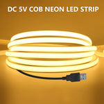 ruban led néon blanc chaud 320 led/m 5v usb flexible étanche modernité