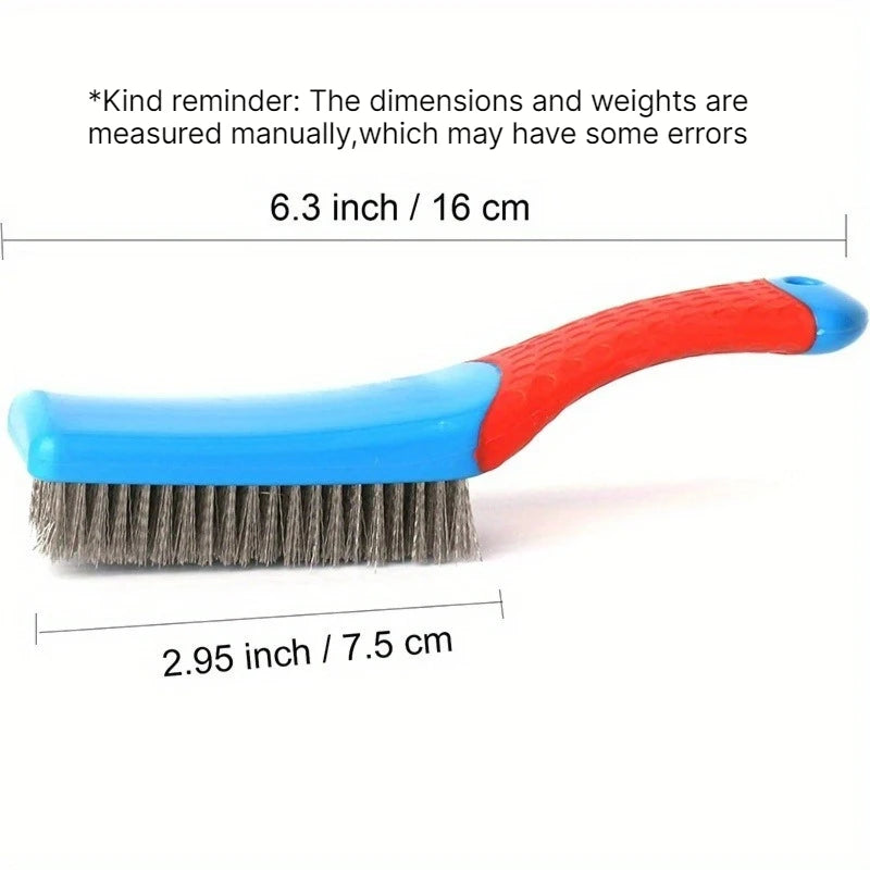 brosse dents bleue rouge texture caoutchouc moderne nettoyage dentaire poignée confortable fil d'acier