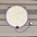 tapis chats blanc rouge rose jaune violet tissé points noirs moderne oreilles chat anneau