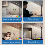 lampe led réglable tactile protection yeux moderne noir blanc minimaliste