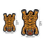 tapis sol enfant tigre orange motif dessin animé chambre salon moderne anti dérapant polyester