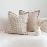 coussin beige motif géométrique moderne housses polyester 200 fils square sans rembourrage décoration lit