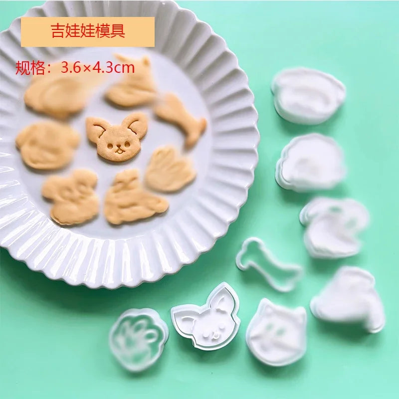 moule biscuits animaux chien chat patte os plastique imprimé decoratif cuisine