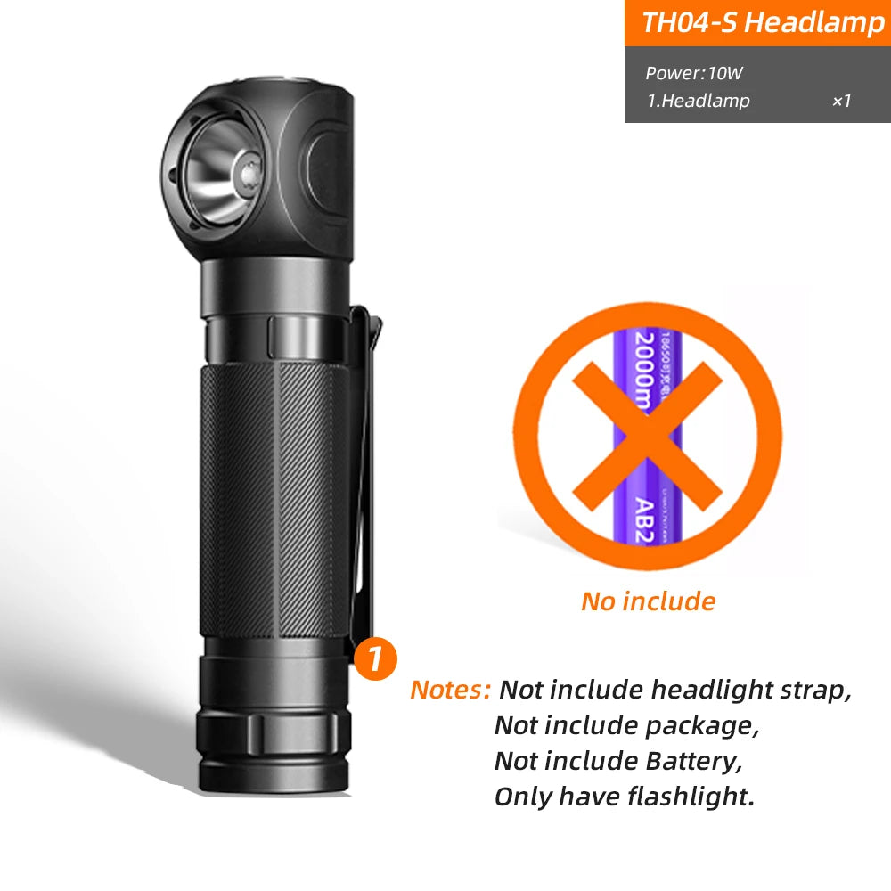 lampe frontale rechargeable led 10w orange noir texture cuir adjustable pratique